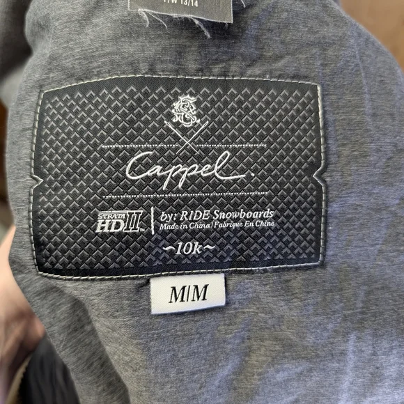 Ride Cappel Olive Green Snowboard Jacket w/ Zip-Stow Hood + Snowskirt, Small - Picture 12 of 13